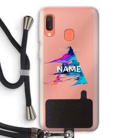 Abstract Spectrum: Samsung Galaxy A20e Transparant Hoesje met koord