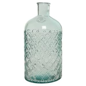 Decoris bloemenvaas - gerecycled glas - D14 x H28 cm - fles vaas