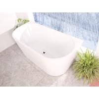 Half Vrijstaand Ligbad BWS Arcryl 170x80x60 cm Wit Boss & Wessing