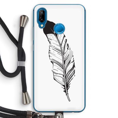 Pluim: Huawei P20 Lite Transparant Hoesje met koord