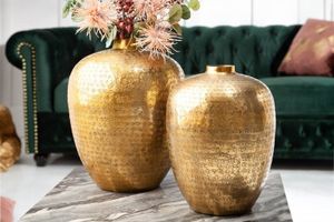 Elegante vazen set van 2 ORIENTAL 33cm goud met de hand versierd - 40382