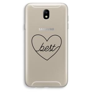 Best heart black: Samsung Galaxy J7 (2017) Transparant Hoesje