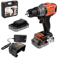 Black & Decker BCD382D2XK-QW Accu-schroefboormachine 18 V 2.0 Ah Li-ion Incl. 2 accus, Incl. lader