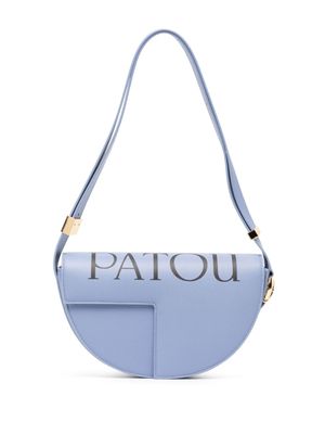 Patou sac porté épaule à logo imprimé - Bleu