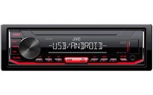 JVC KD-X162 1DIN Mechless Autoradio met Bluetooth ingebouwd. Geschikt voor iPod/iPhone