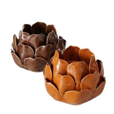 Boltze Home Theelichthouder bloem maleva h10cm