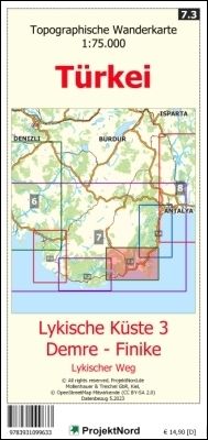 Wegenkaart - landkaart 7.3 Lykische Küste 3 | Projekt Nord