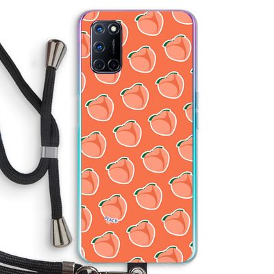 Just peachy: Oppo A52 Transparant Hoesje met koord