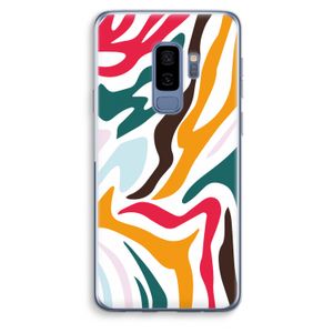 Colored Zebra: Samsung Galaxy S9 Plus Transparant Hoesje