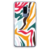 Colored Zebra: Samsung Galaxy S9 Plus Transparant Hoesje