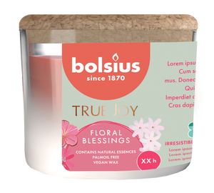 Geurglas met kurk 66/83 True Joy Floral Blessings - Bolsius