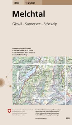 Wandelkaart - Topografische kaart 1190 Melchtal | Swisstopo