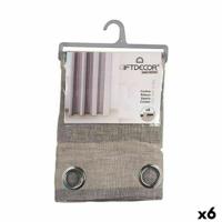 Gordijn Beige Grijs 140 x 0,1 x 260 cm (6 Stuks)