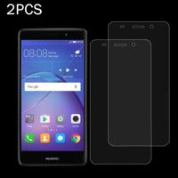 2 stuks voor Huawei Y3 2017 0.3mm 9H oppervlaktehardheid 2.5D explosieveilige Full Screen getemperd glas scherm Film