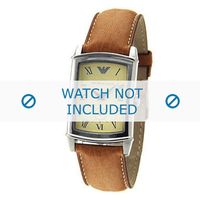 Armani horlogeband AR-0235 Leder Bruin 21mm