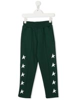 Golden Goose Kids pantalon de jogging à logo imprimé - Vert - thumbnail