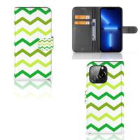 iPhone 13 Pro | Telefoon Hoesje | Zigzag Groen
