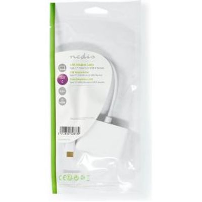 USB-C 3.0-Adapter | USB-C Male - 2x USB-A Male | 0,2 m