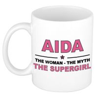 Aida The woman, The myth the supergirl cadeau koffie mok / thee beker 300 ml - thumbnail