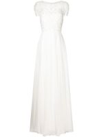 Jenny Packham robe longue Albertine à ornements de cristaux - Blanc