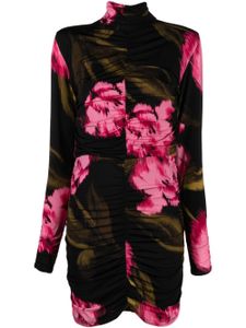 Gestuz robe froncée à fleurs - Rose