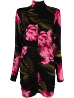 Gestuz robe froncée à fleurs - Rose