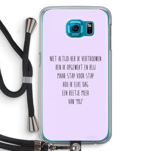 Zelfvertrouwen: Samsung Galaxy S6 Transparant Hoesje met koord