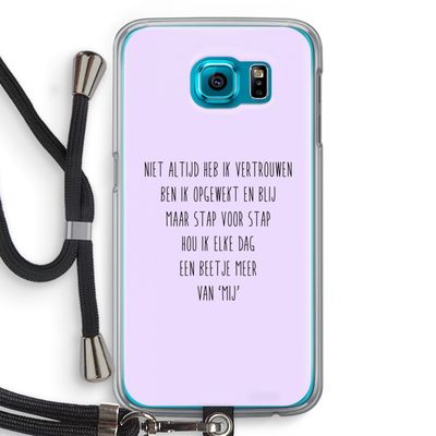 Zelfvertrouwen: Samsung Galaxy S6 Transparant Hoesje met koord