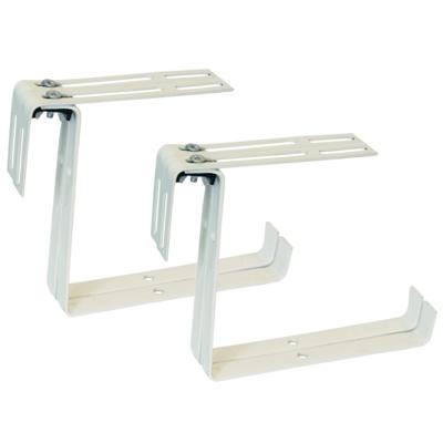 Balkonbeugel - 4x - voor railing t/m 14 cm - wit - bloem/plantenbakken ophang beugel