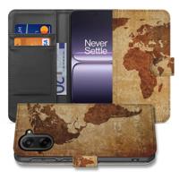 Bookcase OnePlus Nord CE 5 Wereldkaart Met Pasjes