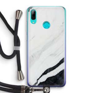 Elegante marmer: Huawei P Smart (2019) Transparant Hoesje met koord
