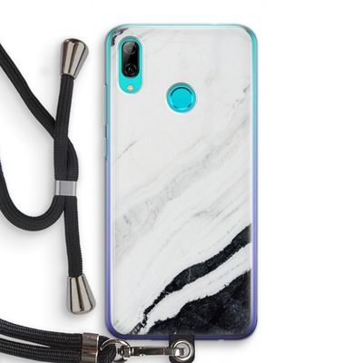 Elegante marmer: Huawei P Smart (2019) Transparant Hoesje met koord