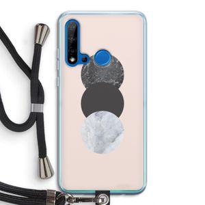 Marmeren cirkels: Huawei P20 Lite (2019) Transparant Hoesje met koord