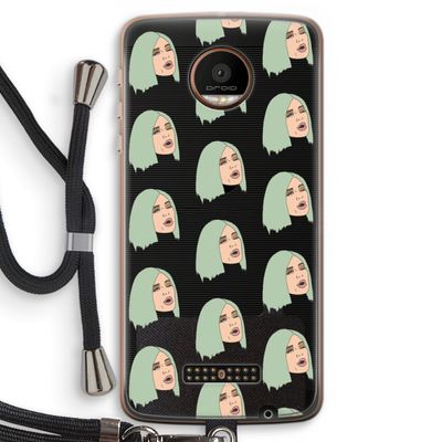 King Kylie: Motorola Moto Z Force Transparant Hoesje met koord