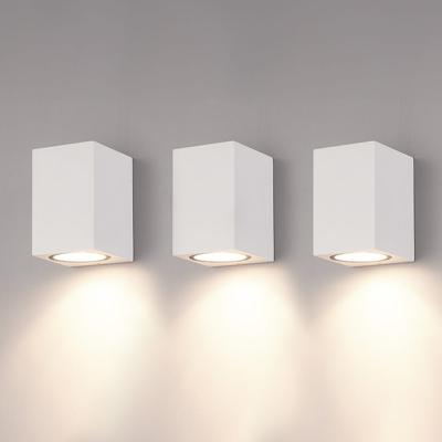 Set van 3 Marion - LED Wandlampen - 5 Watt 400 lumen - 4000K Neutraal wit - GU10 - Dimbaar - IP65 waterdicht - Voor binnen en buiten - Wit