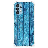 Samsung Galaxy A13 (4G) Stevig Telefoonhoesje Wood Blue - thumbnail