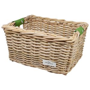 Rieten Fietsmand L Olive Solid naturel