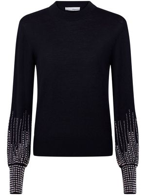 Rabanne pull en laine à poignets cloutés - Noir