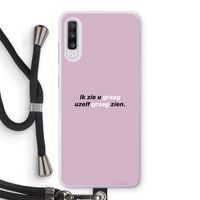 uzelf graag zien: Samsung Galaxy A70 Transparant Hoesje met koord