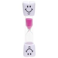 Zandloper/badkamer douche/spelletjes timer roze Smile Emoticon 3 minuten