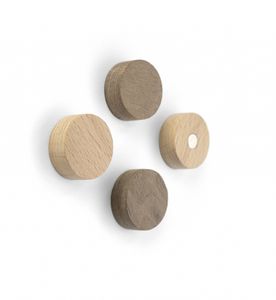 Trendform WOOD ROUND koelkastmagneet Neodymium, Hout Hout 4 stuk(s)