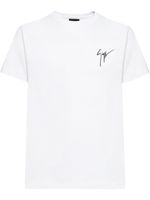 Giuseppe Zanotti t-shirt à logo brodé - Blanc - thumbnail