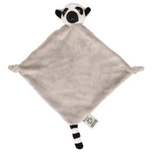 Nature Planet Pluche knuffeldoekje/tuttel - Ringstaart Maki aap - 40 x 40 cm - Baby knuffels