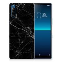 Sony Xperia L4 | TPU | Siliconen hoesje | Marmer Zwart - Origineel Cadeau Vader