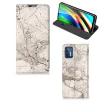 Motorola Moto G9 Plus | Standcase | Marmer Beige