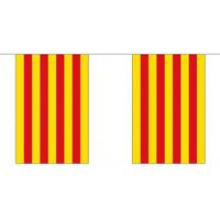 2x Polyester vlaggenlijn van Catalonie 3 meter   -