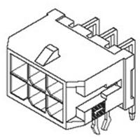 Molex 430450821 Male header, inbouw (standaard) Totaal aantal polen: 8 Rastermaat: 3.00 mm Inhoud: 1 stuk(s) Tray