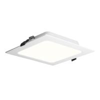 LED Downlight ECO - inbouwspot vierkant - mini LED paneel - 18 Watt 1820 lumen - 4000K neutraal wit - 220x220mm - plat 27mm