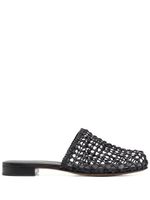 Ferragamo mules en cuir à design tressé - Noir