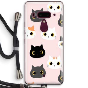 Katten: HTC U12+ Transparant Hoesje met koord